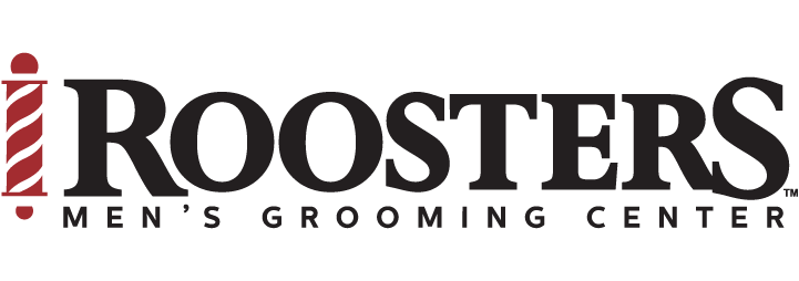 Roosters Men's Grooming Center's logo at the left side of the screen